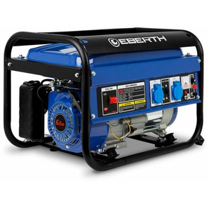 Eberth - 3000 Watt Notstromaggregat Stromerzeuger Stromaggregat mit 6,5 ps Benzinmotor, 4-Takt, luftgekühlt, 2x 230V, 1x 12V, Seilzugstart,