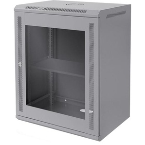 Ecd Germany - Netzwerkschrank 15 he, Serverschrank 19 Zoll, Grau, Wandmontage, 450 mm Tiefe, 600 x 770 x 450 mm, voll montiert, Server Gehäuse mit