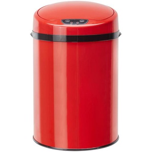 Echtwerk Abfalleimer, Rot, Kunststoff, 9 L, 37.5 cm, Küchen, Küchenausstattung, Mülleimer