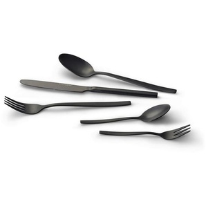 Echtwerk Besteckset Tavira, Schwarz, Metall, 30-teilig, lebensmittelecht, Essen & Trinken, Besteck, Besteck-Sets