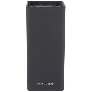 Echtwerk Messerblock, Schwarz, Kunststoff, 22.8x10.7x10.7 cm, ohne Schlitze, Kochen, Küchenmesser, Messersets