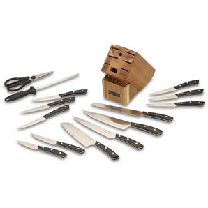 Echtwerk Messerset Echtwerk, Kunststoff, 15-teilig, 13.2x36x24.8 cm, ergonomischer Griff, rutschfester rostfrei, Kochen, Küchenmesser, Messersets