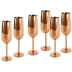 Echtwerk Sektglas, Champagnerglas, Sektkelche aus Edelstahl, Partygläser für Hochzeit/ Geburtstag/ Picknick, 250 ml