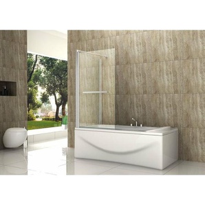 Eck-Duschtrennwand oblante 75 (Badewanne) - Klarglas