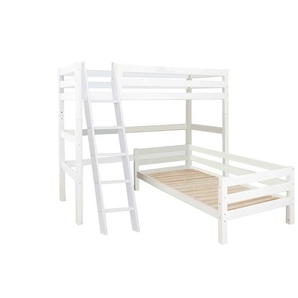 Eck-Etagenbett  ECO Luxury ¦ weiß ¦ Maße (cm): B: 216 H: 177