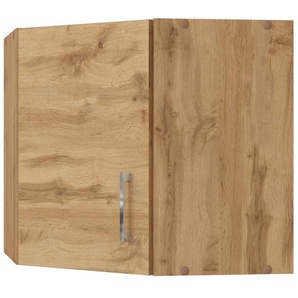Eck-Hängeschrank Sorrento 60 x 57 x 60cm Braun/Wotaneiche Dekor
