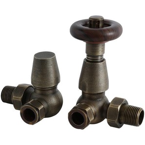 Eck-Heizkörperventile für 15mm Kupferrohr, Bronze - Regent, von Hudson Reed