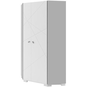 Eckkleiderschrank  X Grey ¦ grau ¦ Maße (cm): B: 96,7 H: 200 T: 96.7