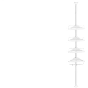 Eck-Klemmregal - weiß - Materialmix - 25 cm - 85 cm | Möbel Kraft