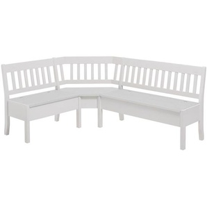 Eckbank Boston II 170cm Weiß/Kiefer Weiß