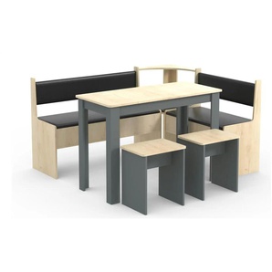 Eckbank - grau - Materialmix - 153 cm - 80 cm | Möbel Kraft