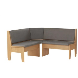 Eckbank - grau - Materialmix - 89 cm | Möbel Kraft
