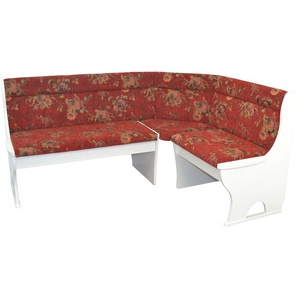 Eckbank HOFMANN LIVING AND MORE Sitzbänke Gr. B/H/T: 165 cm x 85 cm x 58 cm, Polyester, langer Schenkel beidseitig montierbar, rot (rot, weiß) Eckbänke