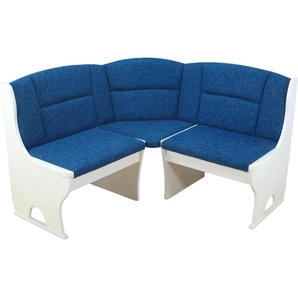 Eckbank HOFMANN LIVING AND MORE Sitzbänke Gr. H/T: 85 cm x 57 cm, blau (blau, weiß) Eckbänke Stauraum unter den Sitzflächen