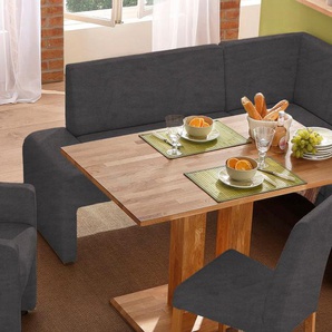 Eckbank HOME AFFAIRE Bologna, schwarz (schwarz (arizona 4420)), B:180cm H:84cm T:140cm, Sitzbänke, in 2 Größen (langer Schenkel 180 oder 200 cm), verschiedene Qualitäten, Topseller