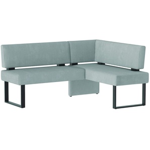 Eckbank HOME AFFAIRE Oliver mit Metallgestell, Küchenbank, blau (hellblau (castello 8624), schwarz), B:180cm H:89cm T:140cm, Massivholz, Holzwerkstoff, Polyester, Sitzbänke, verschiedene Bezüge Cord Esszimmerbank OTTOs Choice, Topseller
