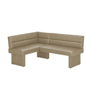 Eckbank Leder - braun - Materialmix - 180 cm - 85 cm - cm 134,0 | Möbel Kraft