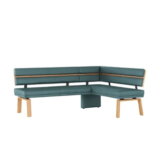 Eckbank Leder Canto III ¦ blau ¦ Maße (cm): H: 88