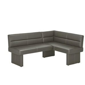 Eckbank Leder - grau - Materialmix - 180 cm - 85 cm - cm 134,0 | Möbel Kraft