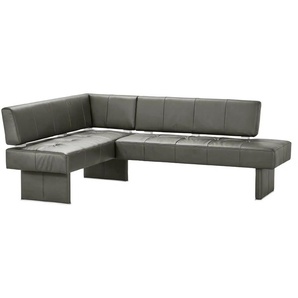 Eckbank Leder - grau - Materialmix - 227 cm - 88 cm - cm 165,0 | Möbel Kraft