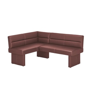 Eckbank Leder - rot - Materialmix - 180 cm - 85 cm - cm 134,0 | Möbel Kraft