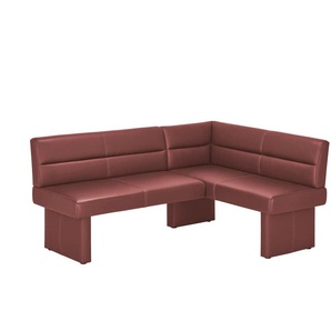 Eckbank Leder - rot - Materialmix - 180 cm - 85 cm - cm 134,0 | Möbel Kraft