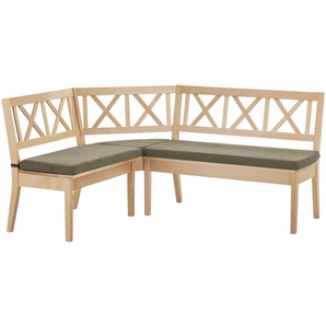 Woodford Eckbank massiv Olivia ¦ grün ¦ Maße (cm): H: 90