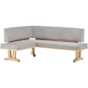 Woodford Eckbank  massiv Mila ¦ grau ¦ Maße (cm): H: 92