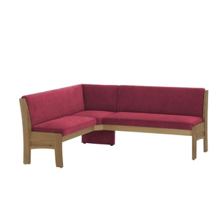 Eckbank mit Stauraum - rot - Materialmix - 203 cm - 87 cm - cm 163,0 | Möbel Kraft