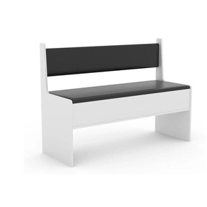 Eckbank mit Stauraum - weiß - Materialmix - 110 cm - 80 cm | Möbel Kraft
