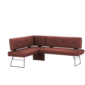 Eckbank - rot - Materialmix - 207 cm - 91 cm - cm 157,0 | Möbel Kraft