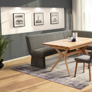 Eckbankgruppe HOME AFFAIRE London Sitzmöbel-Sets Gr. B/H/T: 240 cm x 90 cm x 172 cm, Strukturstoff-Struktur grob, langer Schenkel links, braun Eckbankgruppen Eckbank mit Wellenunterfederung im Sitz, langer Schenkel Breite 240 cm