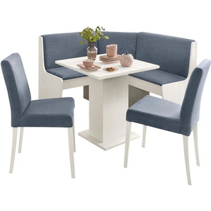 Eckbankgruppe HOME AFFAIRE Luce Sitzmöbel-Sets Gr. Eckbankgruppe klein, grau (weiß, grau) Eckbankgruppen Sitzmöbel-Sets