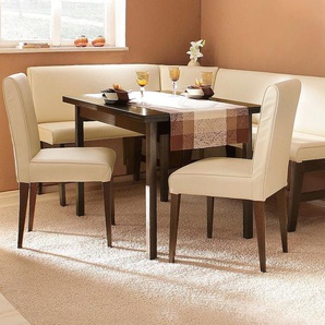 Eckbankgruppe HOME AFFAIRE Susanne Sitzmöbel-Sets Gr. B/H/T: 205 cm x 89 cm x 156 cm, Kunstleder, braun (wengefarben, creme) Eckbankgruppe Eckbankgruppen Sitzmöbel-Sets Eckbank langer Schenkel 156 oder 205 cm, wahlweise rechts links