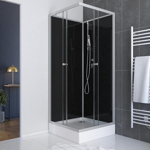Eckdusche Marwell Black Reed