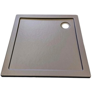 Eckduschwanne SANOTECHNIK Duschwannen Gr. B/H/T: 90 cm x 4 cm x 90 cm, grau Duschwannen mit Steineffekt, LxBxH: 90x90x4 cm