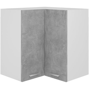 Eckhängeschrank Lyon Betongrau 57x57x60 cm Holzwerkstoff