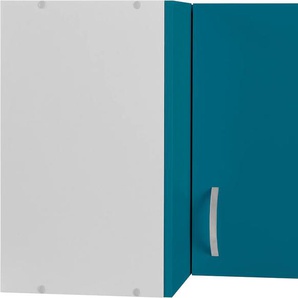 Eckhängeschrank WIHO KÜCHEN Amrum Schränke Gr. B/H/T: 60 cm x 56,5 cm x 35 cm, 2 St., blau (ozeanblau, hellgrau) Hängeschränke 60 cm breit