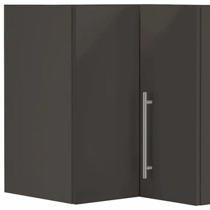 Eckhängeschrank WIHO KÜCHEN Cali Schränke Gr. B/H/T: 60 cm x 56,5 cm x 35 cm, 2 St., grau (anthrazit glanz, anthrazit) Hängeschränke 60 cm breit