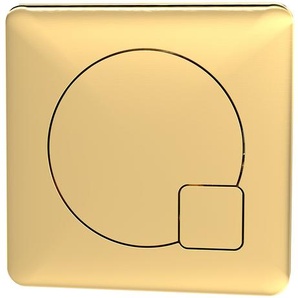 Eckige Betätigungstaste in gebürstetem Messing für Unterputzspülkästen, quadratisches Design - Hudson Reed