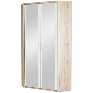 Eckkleiderschrank - holzfarben - Materialmix - 102 cm - 211 cm - 102 cm | Möbel Kraft