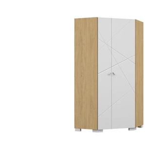 Eckkleiderschrank - holzfarben - Materialmix - 96,7 cm - 200 cm - cm 96,7 | Möbel Kraft