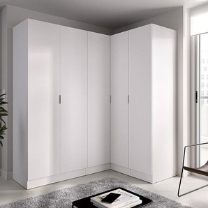 Eckkleiderschrank mit 5 Türen - 173 cm - Weiß - LISTOWEL