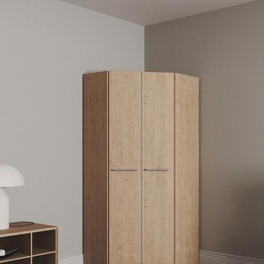 Eckkleiderschrank PRIESS Barcelona Kleiderschrank Ecklösung Raumwunder, braun (edelbuchefarben), B:78cm H:193cm T:78cm, Holzwerkstoff, Schränke, in 2 Tiefen Schrank Eckschrank Garderobe, Topseller