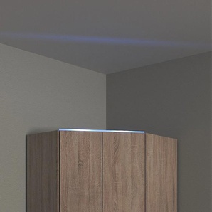 Eckkleiderschrank PRIESS Barcelona Kleiderschrank Ecklösung Raumwunder, braun (struktureichefarben hell), B:78cm H:193cm T:78cm, Holzwerkstoff, Schränke, in 2 Tiefen Schrank Eckschrank Garderobe, Topseller