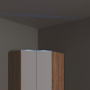 Eckkleiderschrank PRIESS Barcelona Kleiderschrank Ecklösung Raumwunder, weiß (eichefarben artisan, weiß), B:78cm H:193cm T:78cm, Holzwerkstoff, Schränke, in 2 Tiefen Schrank Eckschrank Garderobe, Topseller