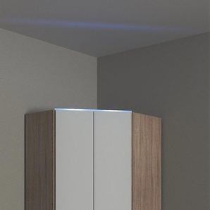 Eckkleiderschrank PRIESS Barcelona Kleiderschrank Ecklösung Raumwunder, weiß (struktureichefarben hell, weiß), B:78cm H:193cm T:78cm, Holzwerkstoff, Schränke, in 2 Tiefen Schrank Eckschrank Garderobe, Topseller