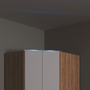 Eckkleiderschrank PRIESS Barcelona Kleiderschrank Ecklösung Raumwunder, weiß (eichefarben artisan, weiß), B:95cm H:193cm T:95cm, Holzwerkstoff, Schränke, in 2 Tiefen Schrank Eckschrank Garderobe, Topseller