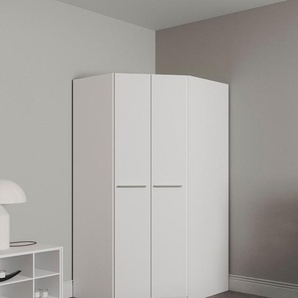 Eckkleiderschrank PRIESS Barcelona Kleiderschrank Ecklösung Raumwunder, weiß, B:95cm H:193cm T:95cm, Holzwerkstoff, Schränke, in 2 Tiefen Schrank Eckschrank Garderobe, Topseller