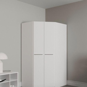 Eckkleiderschrank PRIESS Barcelona Kleiderschrank Ecklösung Raumwunder, weiß, B:95cm H:193cm T:95cm, Holzwerkstoff, Schränke, in 2 Tiefen Schrank Eckschrank Garderobe, Topseller